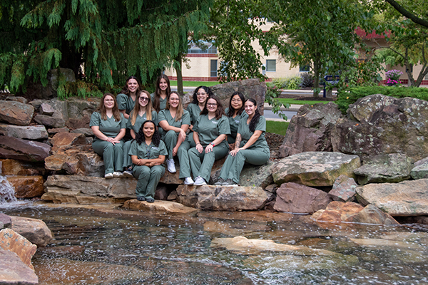 Pennsylvania College of Technology surgical technology students – members of the Class of 2023 – gather on campus to celebrate National Surgical Technologists Week (Sept. 18-24). 