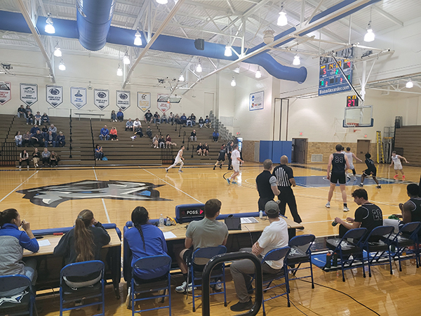 Fans enjoy Sunday's intrasquad scrimmage as the Wildcat men's basketball team plays a Blue & White Game on Sunday afternoon. (Photo by Matt Blymier)