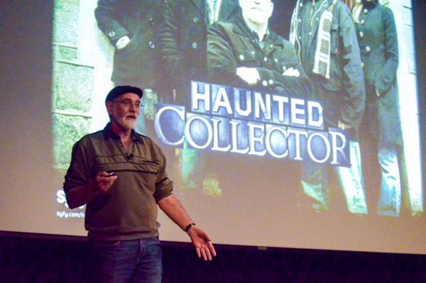 ... including items from his personal collection of haunted objects. 