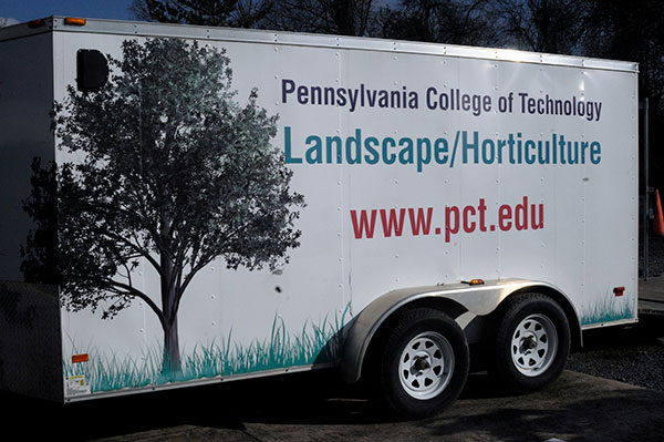 Just in case hands-on involvement wasn't enough to convince them, a strategically placed trailer reminds visitors of an attractive career path.