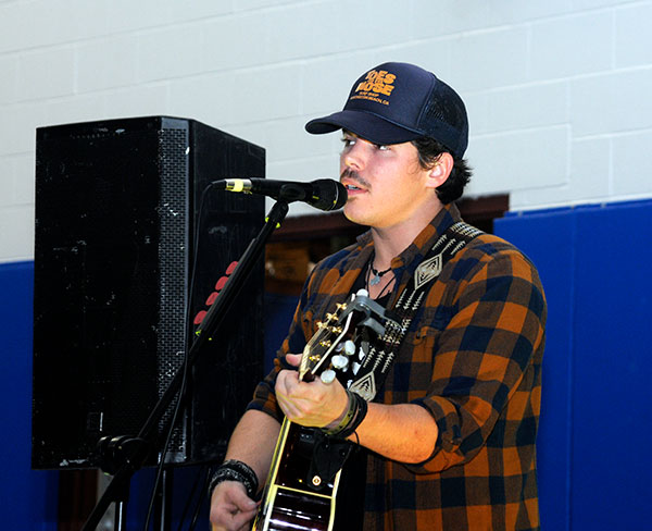 Jacob D. Yoas – who also performs as Heartstrings with siblings Brian and Maria – offers an eclectic playlist throughout Friday's Field House event. Yoas, of South Williamsport, is a forest technology student.
