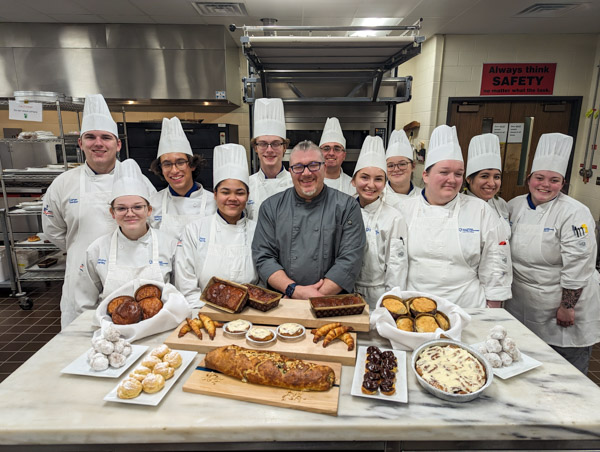 A Cleveland culinary rock star joins future stars of the industry in the college’s baking and pastry arts lab, where all got their formal start in the hospitality industry.