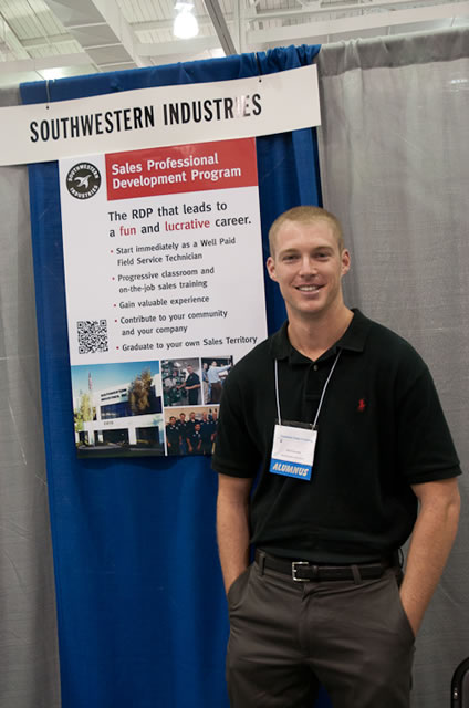 Nicholas A. Spadea, who graduated this year with a technology management degree, returns as a Southwestern Industries employee.