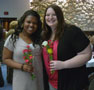 Nominees (and Student Activities student assistants) Sheree N. Regisford, left, and Ashley M. Stuck