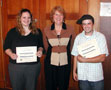 Kimberly L. Bolig, director of Academic Support Services/Act 101 (center) joins honorees Ashley M. Stuck and Joshua R. Dyer