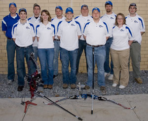 Members of Pennsylvania College of Technology's archery team gather for a photo at a spring 'Meet the Wildcats' event.