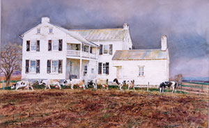 David Armstrong's 'Greening Up at Grace's,' 1994, watercolor, 29 inches by 34 1%2F4 inches