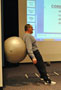 Associate professor demonstrates physical training