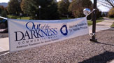 Banner marks kickoff point for Out of the Darkness walk