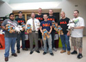 The Phi Mu Deltas with their bears ... and their adviser, Jeffrey D. Filko, assistant director of Dining Services
