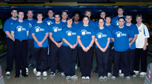 The 2009-10 Wildcat bowling team gathers at Faxon Lanes.