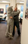 A hearty hug for Brian M. Johnson, director of residence life