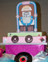 A jukebox cake at the center of the buffet was a collaboration among all 11 students in the class