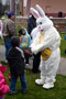 The Easter Bunny greets youngsters near the Brandon Park Bandshell