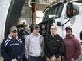 Cleveland Brothers CAT's Randy Fetterolf joins students (from left) Sean L. Diehl, Jacob R. Holderman and Matthew B. Fischer
