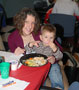 Kimberly R. Cassel, director of student activities, with her older son, Cade