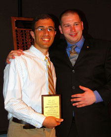 Mark R. Capellazzi, left, with Student Government Association President Brian D. Walton.