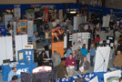 More than 100 employers set up shop in the Field House to network with students and alumni at the spring Career Fair