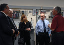 Agency members get a look at the Advanced Programmable Logic Control lab, courtesy of Jim E. Temple, assistant professor/department head of electrical technology/occupations (right)