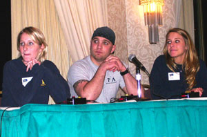From left, Penn College physician assistant students Danielle M. Bennett, of Laceyville%3B Ross W. Trent, of Towanda%3B and Melissa N. Dobson, of Elysburg, took first place in the Pennsylvania Society of Physician Assistants%E2%80%99 10th annual Student Challenge Bowl, qualifying them for national competition in spring.