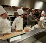 Chef Paul Mach, in the kitchen with hospitality students