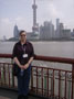 Scott on on the Shanghai Bund; in the background are the Yellow River and the Pudong section of Shanghai