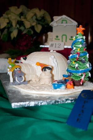 This chocolate house, created by Emily M. Mead, of Lanesboro, captured first place in the Principles of Chocolate Works category at the recent Penn College Food Show.