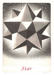 Cohen's 'Star,' 2005-07, etching, 12 inches by 9 inches