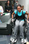 Kacie L. Weaver, of Harrisburg, gains firsthand experience in wheelchair maneuverability