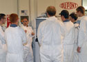 DuPont's T.J. Donahue guides students through the color-matching process