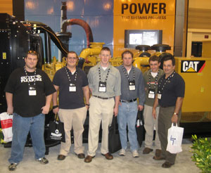 Attending the recent Electrical Generating Systems Association On-Site Power School in New Orleans are, from left, Pennsylvania College of Technology students Joseph W. Caplinger, Adam R. Petak, Steven A. Sample, Patrick J. Rodack and Matthew B. Forbes, and electrical technology instructor Jon W. Hart.