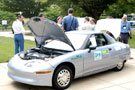 Joel Anstrom, director of the hybrid and hydrogen vehicle research laboratory at Penn State (third from left), with the EcoCar