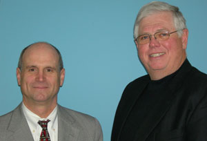 Barry R. Stiger, Pennsylvania College of Technology%E2%80%99s vice president for institutional advancement, left, and Jeffrey L. Erdly.