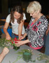 Christine A. Fink, right, with horticulture student Kelsey R. Bromm