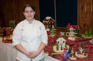 Tiana J. Soles-Ahner, of State College, received the Chef Eugene Mattucci Best of Show Award during Pennsylvania College of Technology%E2%80%99s annual Food Show for her chocolate church.