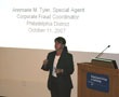 Annmarie M. Tyler enlightens campus audience about white-collar crime
