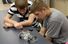 Students from Millville Area Jr./Sr. High School operate a fuel cell-operated model car