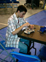 A Middletown student fine-tunes his team's entry between events