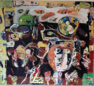 'The Moon Mother Searches for Her Children,' 2007, oil on linen, 36 inches by 40 inches.