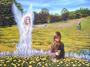 %22Unseen Companies,%E2%80%9D 2008, Mische technique on Masonite, 30 inches by 40 inches