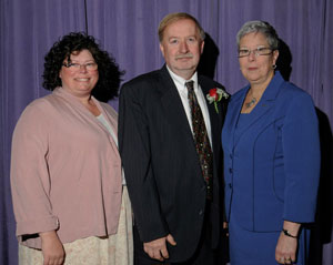 Gary Stoudt, with the president and his nominator, Genelle Gatsos.