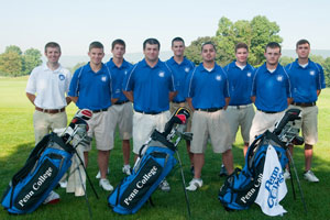 Coach Matt Haile, left, with the 2010 edition of the Wildcat golf team.