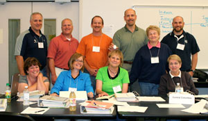 A group of educators from Central Columbia School District attended the Governor%E2%80%99s Institute for Career Education and Work at Pennsylvania College of Technology. Standing, from left, are Bill Forsythe, Jeff Groshek, Greg Laubach, John Kurelja, Susan Forsythe and Scott Osborne. Sitting, from left, are Jen Bates, Tara Smargiassi, Sue Gill and Carole Connolley.