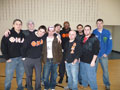 Penn College Phi Mu Delta members gather with their Lock Haven colleagues