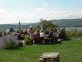 A group tasting at Keuka Spring