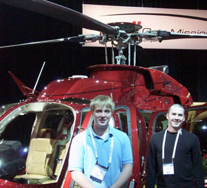 The winners attend February's 2010 Heli-Expo in Houston. (Photo by William F. Stepp III, associate professor of aviation)