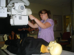 Health Careers Camp offers high school students and intriguing look at varied fields represented by Pennsylvania College of Technology's School of Health Sciences, including radiography. (Photo by Nathan D. Smyth, coordinator of matriculation and retention for health sciences)