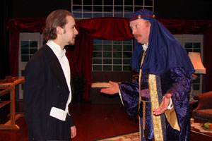 Construction student Thomas G. Degan, left, shares a scene with Conrad Shull.