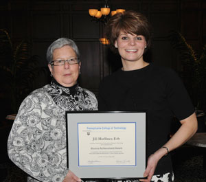 President Gilmour with Jill E. Hoffines-Erb.