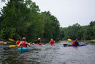 Students navigate the Susquehanna River as they learn to maneuver their boats